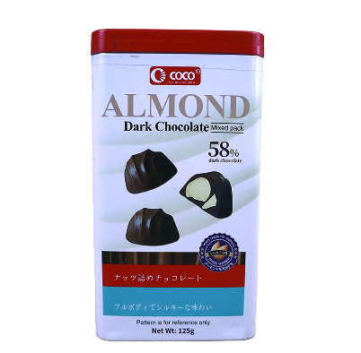 Coco: 58% Dark Chocolate coated almond